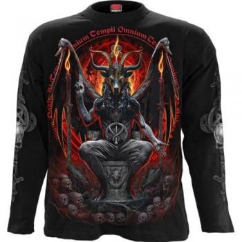 Manches Longues T‑Shirt Noir Spiral pour Hommes XXL