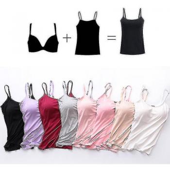 Top casual con chaleco acolchado y sistema de sujetador interno, femenino, tono rosa, XL