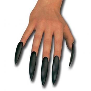 Unghie Finte Nere Adesive 10 Pezzi L.Cm.6 Ca