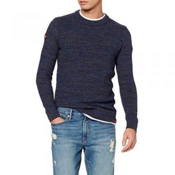 Superdry Diego Blue Twist Knitwear, Bleu (Diego Blue Twist 1si), Taille L, Homme