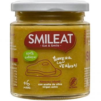Smileat Tarrito de Ternera Verde 230 g, 12 paquetes
