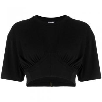 T-shirt Drappeggiata Nera