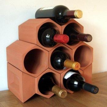 Keystone Terracotta 8‑Bottle Wine Rack Set