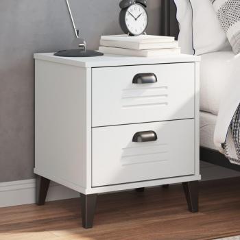 VidaXL White Bedside Cabinet Viken