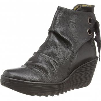 Schwarz YAMA Schlupfstiefel für Frauen – FLY London 38