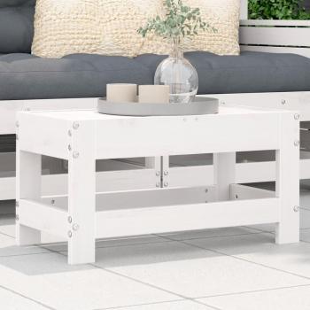 Banc de Jardin Repose‑Pied – Bois de Pin, Blanc 844894