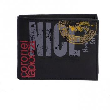 Cartera de hombre Fermín de Coronel Tapiocca, piel negra y protección RFID