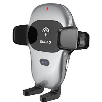 Supporto per auto con ricarica wireless Qi 15W grigio