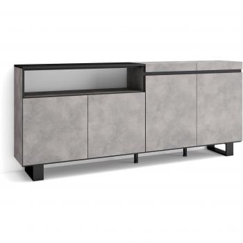 Meuble de Rangement Industriel 200x87x35 cm – 4 Portes
