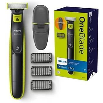 Philips OneBlade Rasoio Elettrico con Custodia e 3 Zoccoli