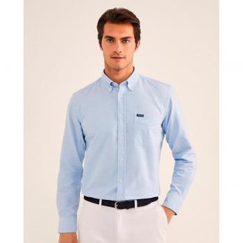 Horizon Blue FaÇonnable Men's Oxford Shirt