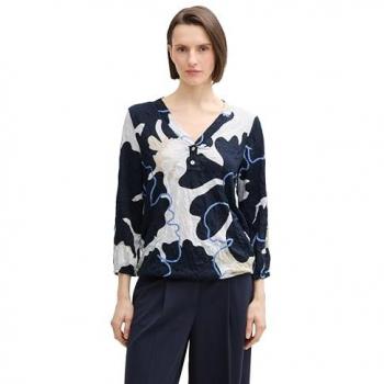 TOM TAILOR Blusenshirt in Crinkle-Optik für Damen