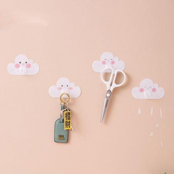 4/10Pcs Clear Silicone Self-Adhesive Hooks for Kitchen and Bathroom