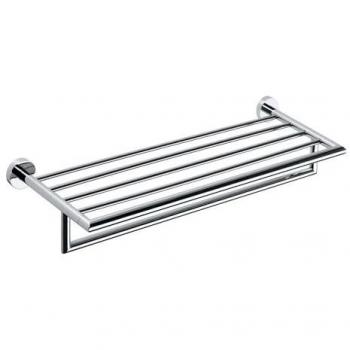 Tablette murale OMEGA en chrome avec porte-serviettes 65,5x12x21,5cm