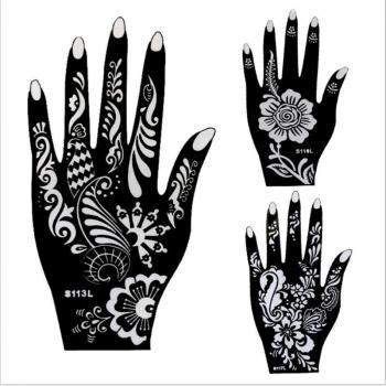 6 Large Henna Stencils