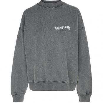 Anine Bing Gray XS Printed T-Shirt for Women