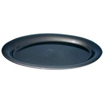 Whitefurze 42cm Oval Silver Serving Tray for Buffets