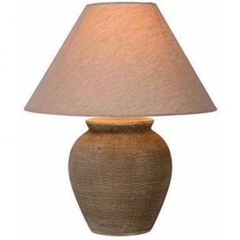 Lucide Ramzi Lampe de Table Céramique Brun E27 60 W