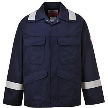 Biz Flame Men's Flame Resistant Jacket, Navy