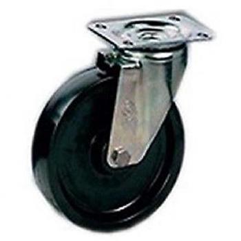Roue Noir en Nylon 30mm avec Plaque