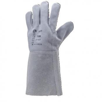 Lot de 10 Paires de Gants de Soudure Antichaleur Tout Croûte avec Manchette 15 cm