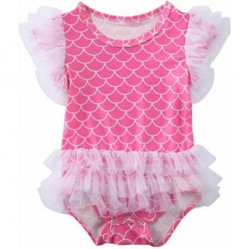 Bikini de Una Pieza con Volantes para Niña Pequeña