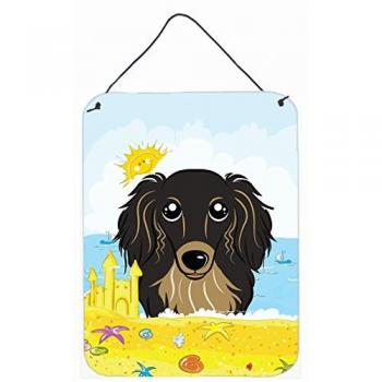 Caro's Dachshund Seaside Portrait – Longhaired, Black & Tan