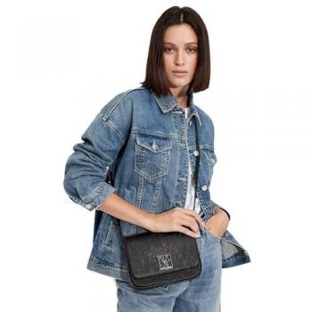 Armani Exchange Stylish Beige Shoulder Bag with Magnet Closure