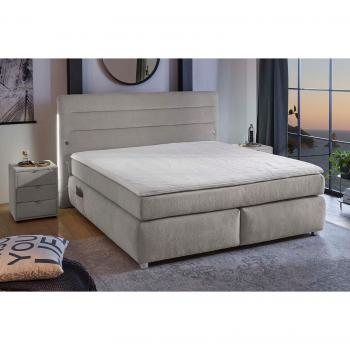 Komfortables Boxspringbett Livia mit USB-Anschlüssen