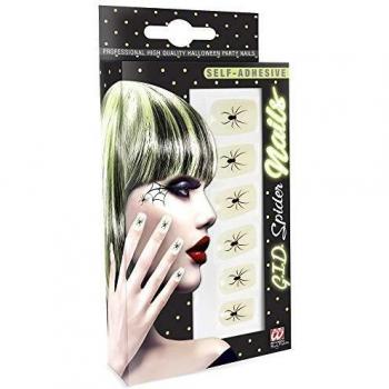 Widmann 05357 Selbstklebende Fingernägel „Blutbad“ – Damen, Einheitsgröße