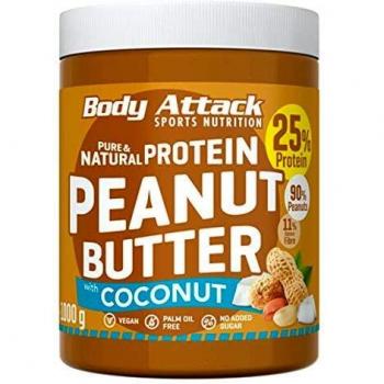 Body Attack 1 kg Erdnussmus 25 % Protein – Natürliche Kokos‑Version, Vegan