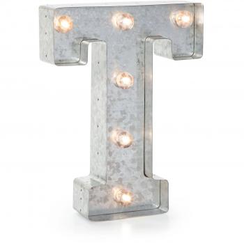 Darice 9.875-inch Metal Marquee Letter T