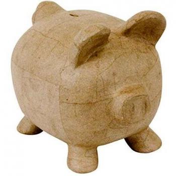 Cochon en papier mâché à décorer