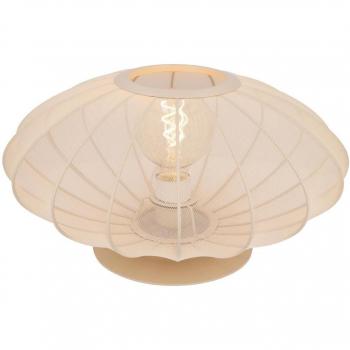 Lámpara de mesa Corina, poliéster beige, Ø 40 cm, E27