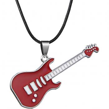 Style Punk Guitar Jewelry – Collier 316L pour Hommes et Femmes