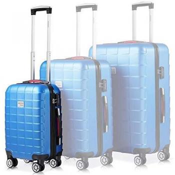 Valise Exopack Bleu Taille M avec poignée télescopique