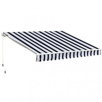 Outsunny 2.95m x 2.5m Garden Patio Manual Awning Canopy Sun Shade Shelter