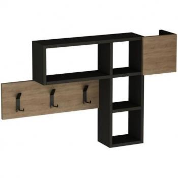 Appendiabiti Stile Industrial Game Antracite Rovere 99.5x15x61