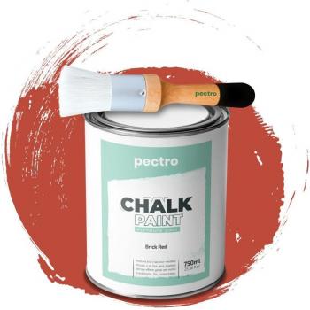 PECTRO Peinture à la Craie Rouge Brique 750ml
