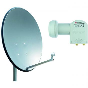Opticum X80 Satelliten-Antenne 80 cm, anthrazit, inkl. Twin LNB