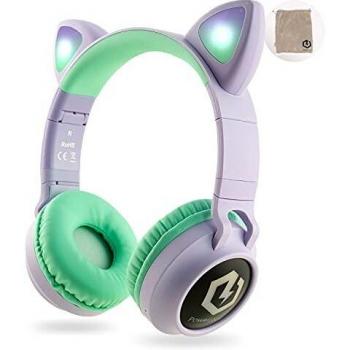PowerLocus Kids Bluetooth‑Headset – HD‑Stereo, über dem Ohr, mit eingebautem Mikrofon
