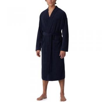 Schiesser Herren Bademantel Leichtfrottee Dunkelblau XL