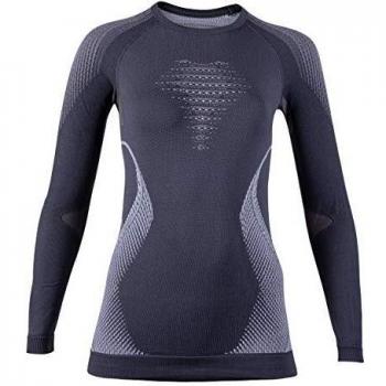 UYN Evolutyon Long Sleeve Base Layer Charcoal / White / Light Grey S-M Female
