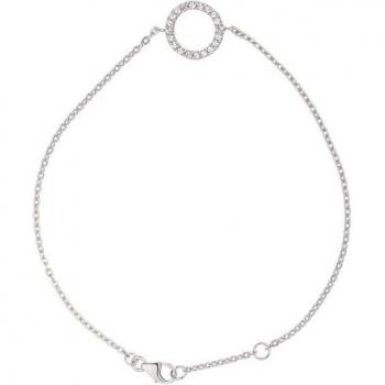 Bracelet Sabine: Círculos Plateados 925 Rodiado + Circonio