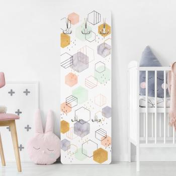 Modernes Garderobenpaneel im Aquarell Design