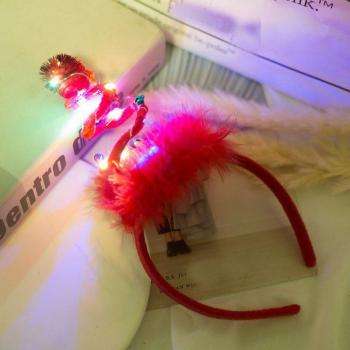 Glittering Red Tree Sparkle Hair Loop