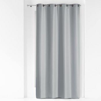 Rideau a oeillets metal 140 x 260 cm polyester uni essentiel Gris