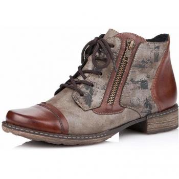 Stiefel Remonte Damen D4378 – Brasilisch-Cigar-Schwarz mit Brandy 39 EU