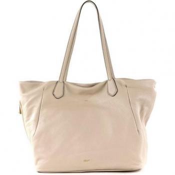 Abro Schultertasche Leder Dalia – 30 cm × 25 cm, Cremefarben