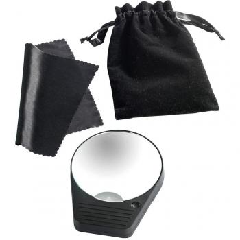 Handspiegel schwarz mit 2‑facher Vergrößerung – tragbar